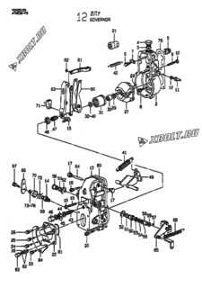  Двигатель Yanmar 4TNE98-FB, узел -  Регулятор оборотов 