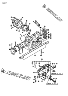  Двигатель Yanmar NFAD6-EKB, узел -  Блок цилиндров 