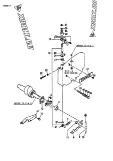  Двигатель Yanmar NFAD6-KB, узел -  Регулятор оборотов и прибор управления 