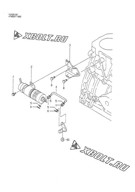  Устройство остановки двигателя двигателя Yanmar 4TNE84T-GB2