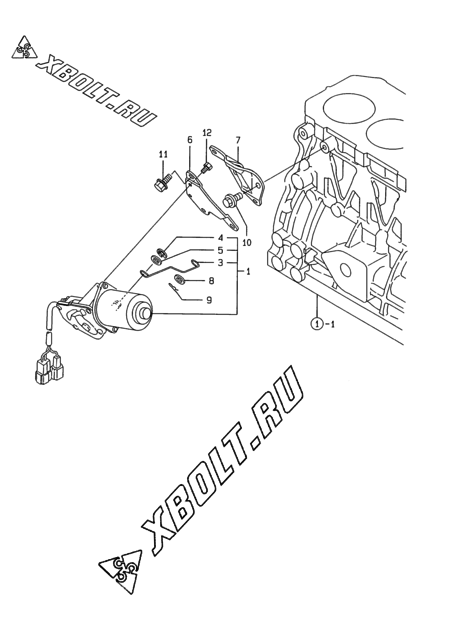  Устройство остановки двигателя двигателя Yanmar 3TNE84-HS