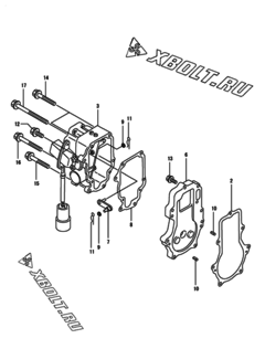  Двигатель Yanmar 4TNE88-DGD, узел -  Регулятор оборотов 