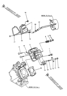  Двигатель Yanmar EGY20M-N, узел -  Головка блока цилиндров (ГБЦ) 