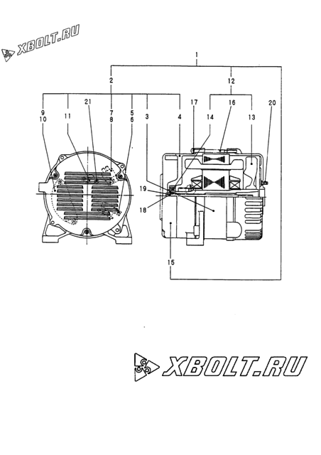  Генератор двигателя Yanmar EGY17M-N