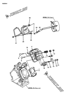  Двигатель Yanmar GA180RDEGS, узел -  Головка блока цилиндров (ГБЦ) 