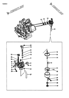  Двигатель Yanmar GA180RDGS, узел -  Карбюратор 