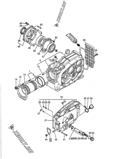  Двигатель Yanmar NFAD8-KMK, узел -  Блок цилиндров 
