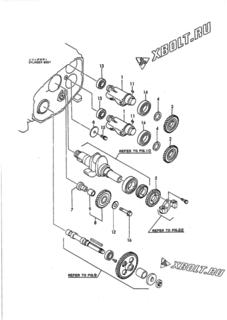  Двигатель Yanmar NFAD8-KMK, узел -  Стабилизатор 