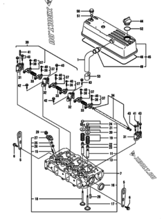  Двигатель Yanmar 3TNE84-IKA, узел -  Головка блока цилиндров (ГБЦ) 