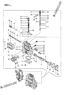  Двигатель Yanmar 3TNE84-TH, узел -  Топливный насос высокого давления (ТНВД) 