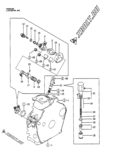  Двигатель Yanmar L100ADEVMK, узел -  Топливный насос высокого давления (ТНВД) 