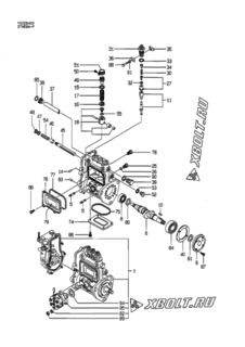  Двигатель Yanmar 3TNE84-P, узел -  Топливный насос высокого давления (ТНВД) 