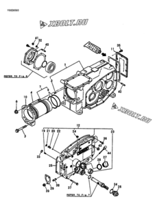  Двигатель Yanmar NFD10-MEA, узел -  Блок цилиндров 