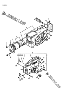  Двигатель Yanmar NFD13-MEAS, узел -  Блок цилиндров 