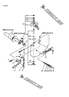  Двигатель Yanmar NFD13-MEA, узел -  Регулятор оборотов и прибор управления 