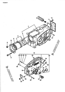  Двигатель Yanmar NFD13-MEPAS, узел -  Блок цилиндров 