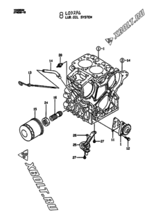  Двигатель Yanmar 2TNE68-YB, узел -  Система смазки 