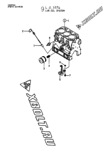  Двигатель Yanmar 3TNE74-NYB, узел -  Система смазки 