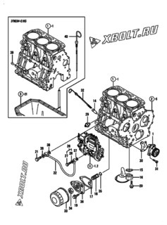  Двигатель Yanmar 3TNE84-EIK, узел -  Система смазки 