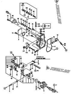  Двигатель Yanmar 3TNE84-EIK, узел -  Регулятор оборотов 