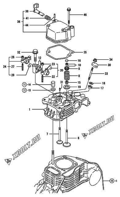  Головка блока цилиндров (ГБЦ) двигателя Yanmar L70ADVMK