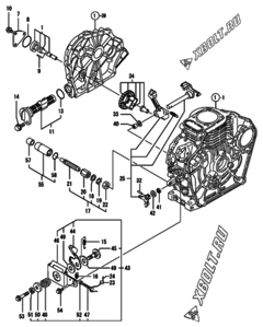  Двигатель Yanmar L48EE-DPNA, узел -  Масляный насос 