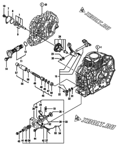  Двигатель Yanmar L70EE-DPTNA, узел -  Масляный насос 