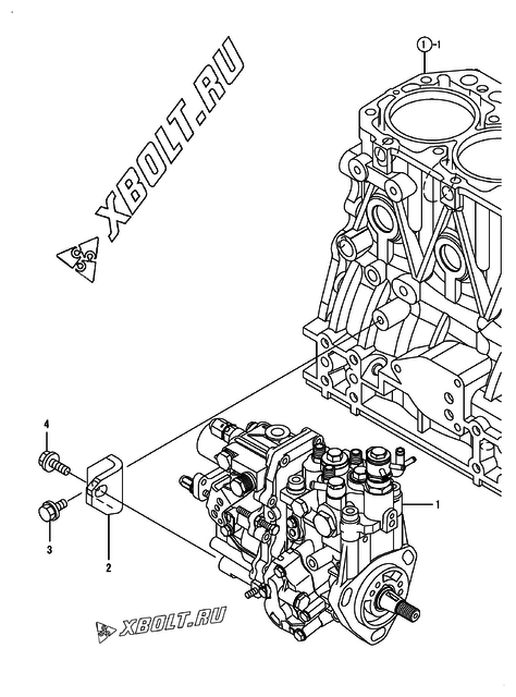  Топливный насос высокого давления (ТНВД) двигателя Yanmar 3TNV84-SIK