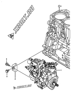  Двигатель Yanmar 3TNV84-SIK, узел -  Топливный насос высокого давления (ТНВД) 