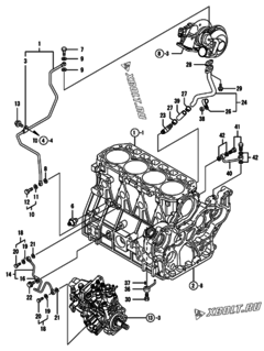  Двигатель Yanmar 4TNV98T-NSV, узел -  Система смазки 