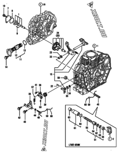 Двигатель Yanmar L70EE-DEVMK, узел -  Масляный насос 