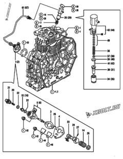 Двигатель Yanmar L70EE-DEVMK, узел -  Топливный насос высокого давления (ТНВД) 