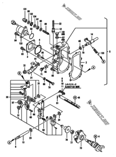  Двигатель Yanmar 3TNV76-SIK, узел -  Регулятор оборотов 