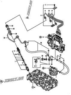  Двигатель Yanmar 3TNV76-SIK, узел -  Форсунка 
