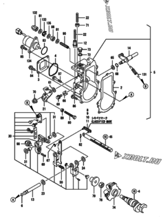  Двигатель Yanmar 3TNV76-FDG, узел -  Регулятор оборотов 