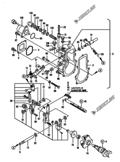  Двигатель Yanmar 3TNV70-QIK, узел -  Регулятор оборотов 