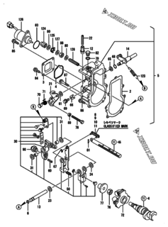  Двигатель Yanmar 3TNV70-PSJ, узел -  Регулятор оборотов 