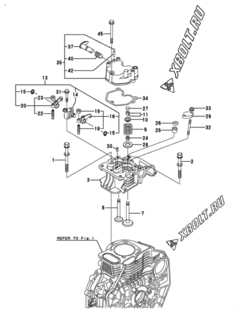  Двигатель Yanmar L70V6GJ1R1AAS5, узел -  Головка блока цилиндров (ГБЦ) 