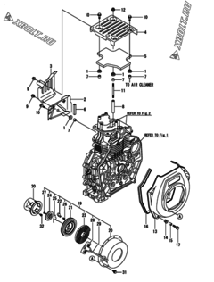  Двигатель Yanmar L70V6GJ1R1AAS5, узел -  Пусковое устройство 
