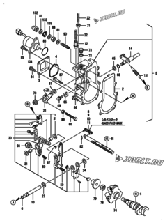  Двигатель Yanmar 3TNV76-FDW, узел -  Регулятор оборотов 
