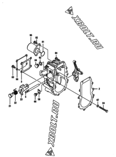  Двигатель Yanmar 3TNV88-BQIKA, узел -  Регулятор оборотов 