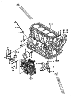 Двигатель Yanmar 4TNV94L-PIKA2, узел -  Система смазки 