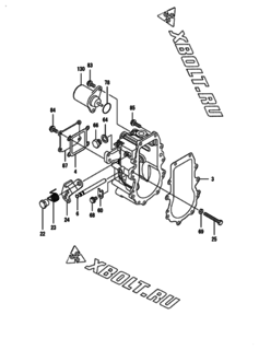  Двигатель Yanmar 3TNV88-BPYB, узел -  Регулятор оборотов 