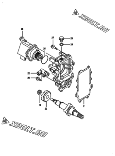  Двигатель Yanmar 4TNV98-ZWHB, узел -  Регулятор оборотов 