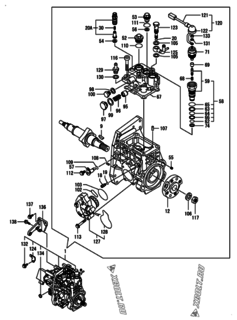 Двигатель Yanmar 4TNV98-EPIKA, узел -  Топливный насос высокого давления (ТНВД) 