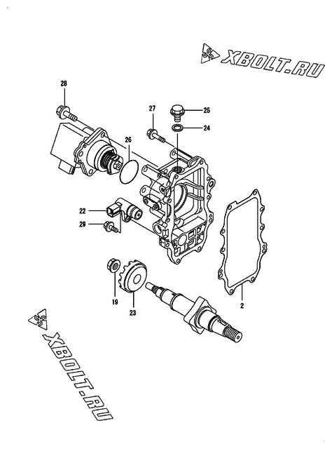  Регулятор оборотов двигателя Yanmar 4TNV98-EPIKB