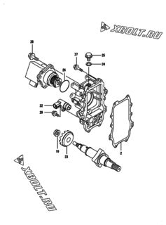  Двигатель Yanmar 4TNV98-EPIKB, узел -  Регулятор оборотов 