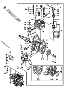 Двигатель Yanmar 4TNV88-ZKAS, узел -  Топливный насос высокого давления (ТНВД) 