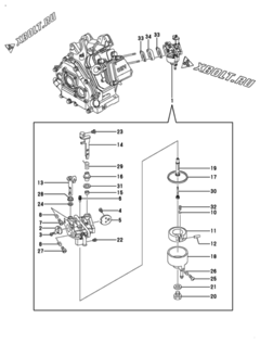  Двигатель Yanmar GA160ARDGS, узел -  Карбюратор 