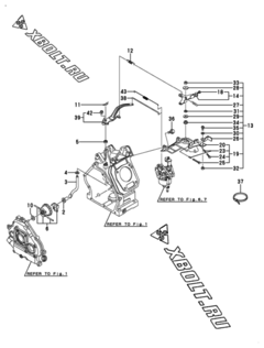  Двигатель Yanmar GA180ARDGS, узел -  Регулятор оборотов и прибор управления 